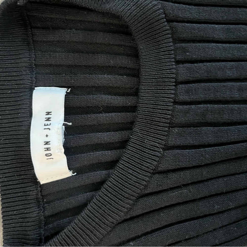 Black Ribbed Dress - Picture 3 of 4